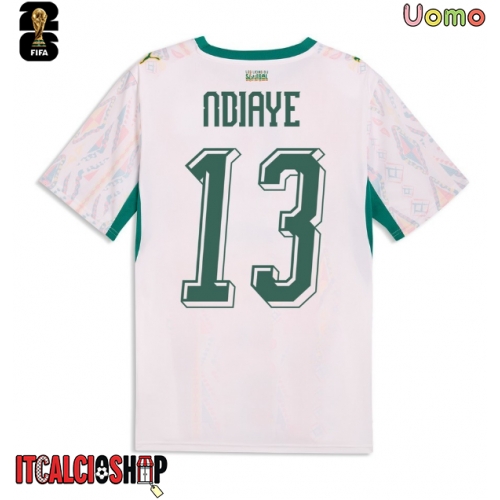 Senegal Iliman Ndiaye #13 Prima Maglia Mondiali 2026 Manica Corta